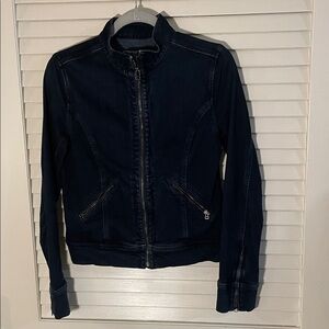 AG Adriano Goldschmied Dark Blue Stretch Jean Jacket